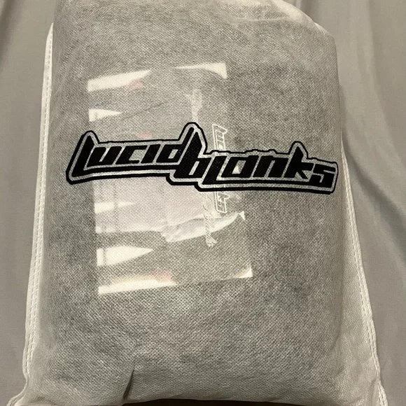 NIP Lucid Blanks Black Heavy 600 GSM Fleece Hoodie Size Medium M - Picture 2 of 7